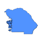 Clipart icon of Citrus County in Medium Blue