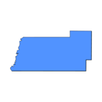 Clipart icon of Pasco County in Medium Blue